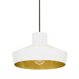 Passion Pendant White & Brushed Brass