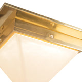 Patina Brass/Alabaster 8inch Mineral Flush Mount-Pyramid by Alora Lighting Details