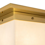 Patina Brass/Alabaster 8x8inch Mineral Flush Mount-Square by Alora Lighting Details