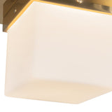 Patina Brass/Opal Glass 5x8inch Mineral Flush Mount-Square by Alora Lighting Details