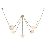 Patina Brass/Opal Glass Mineral Chandelier by Alora Lighting