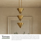 Patina Brass 28inch Versus Pendant by Alora Lighting