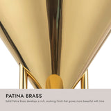 Patina Brass 8inch Versus Wall Sconce by Alora Lighting Finish Details