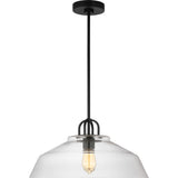 Payton Pendant — 20", Clear, Midnight Black
