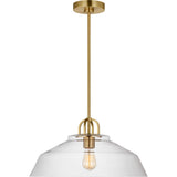Payton Pendant — 20", Clear, Satin Brass