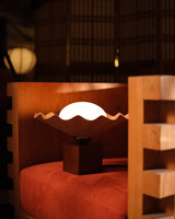 Peach 12inch Furrow Table Lamp by Alora Lighting