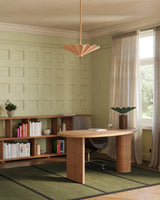 Peach 16inch Furrow Pendant by Alora Lighting in Study Room