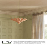 Peach 16inch Furrow Pendant by Alora Lighting