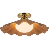 Peach 16inch Furrow Semi-Flush Mount by Alora Lighting