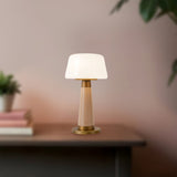 Peach Clemence Table Lamp by Alora Lighting