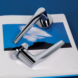 Peak Door Lever in Polished Chrome lifestyle view by Colombo Design
