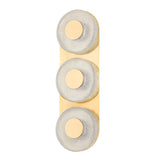 Pearl Vanity Light Vintage Brass 3 Lights By Corbett1