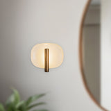 Pearl White-Vintage Brass Lustre Wall Sconce by Kuzco Lighting