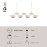 Pearl White Void Linear Pendant by Kuzco Lighting Light Source
