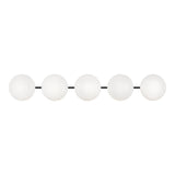 Pearlesque Wall Sconce 5-Light Matte Black