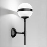 Peggy AP Wall Light By Vistosi, Finish: Black, White Glossy Glass, , | Casa Di Luce Lighting