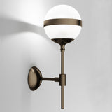 Peggy AP Wall Light By Vistosi, Finish: Brass, White Glossy Glass, , | Casa Di Luce Lighting