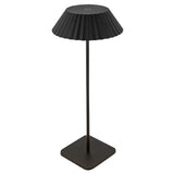 Pela Portable Table Lamp Black By Kuzco Front View