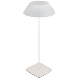 Pela Portable Table Lamp White By Kuzco Front View