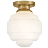 Penny Flush Mount Medium Lacquered Brass By Lark Living
