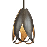 Pental Mini Pendant, shown in Dark Smoke, by Hubbardton Forge