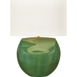 Pente Table Lamp — White Linen, Green | Green