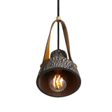 Pera Ceramic Pendant - Satin Brass