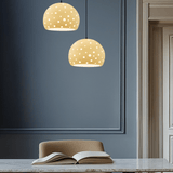 Perforated Large Globe Pendant by Justice Design in Study Room