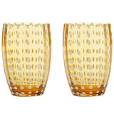 Perle Tumbler Set Of 2 Amber By Zafferano
