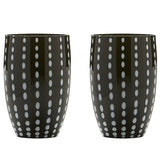 Perle Tumbler Set Of 2 Black By Zafferano