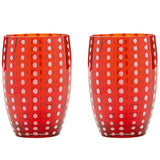 Perle Tumbler Set Of 2 Red By Zafferano