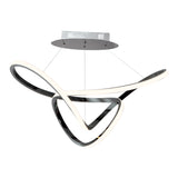 Perpetual LED Pendant by ET2 - 32 Inch, Black Chrome