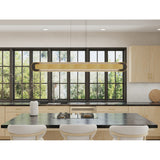 Petra Rounded Linear Pendant with Slate Accent by Accord in Dining Area