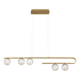 Phillimore Linear Chandelier 45 Inch Gold by Eurofase