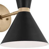 Phix Wall Sconce Champagne Bronze Black By Kichler - Detailed View