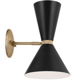 Phix Wall Sconce Champagne Bronze Black By Kichler - Side View