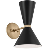 Phix Wall Sconce Champagne Bronze Black By Kichler