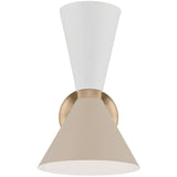 Phix Wall Sconce Champagne Bronze Greige White By Kichler - Front View