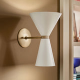 Phix Wall Sconce Champagne Bronze Greige White By Kichler - Lifestyle View