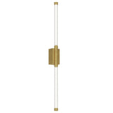 Phobos 2 Light Wall Sconce Natural Brass By Visual Comfort Modern With LED