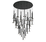 Piatto 44 Light Chandelier Matte Black By LibCo