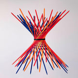 Pick-a-Stick Pendant Light Blue Orange Red By Ingo Maurer - Side View