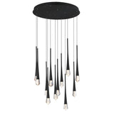 Pierce LED Pendant by ET2 - 12-Light, Black