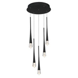 Pierce LED Pendant by ET2 - 5-Light, Black