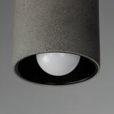 Pilar 1 Light LED Flush Mount Greystone Small By ET2 Detailed View