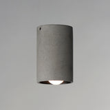 Pilar 1 Light LED Flush Mount Greystone Small By ET2 Front View