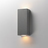 Pilar 2 Light LED Outdoor Wall Sconce Greystone By ET2 Side View1