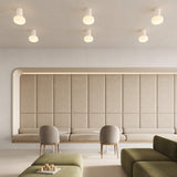 Pillar Large White Glass Ball Modular Flush Mount By DALS - Lifestyle View12