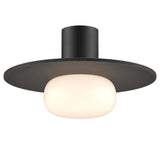 Pillar Small Black Glass Ball Modular Flush Mount 8 Inch Dark Grey By Dals Main View