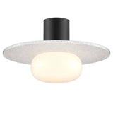 Pillar Small Black Glass Ball Modular Flush Mount 8 Inch Light Grey By Dals Main View